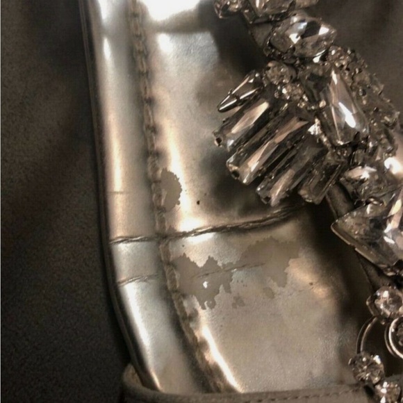 Jimmy Choo Metallic Night Crystal-embellished Suede Sandals Size 38 - Picture 5 of 6